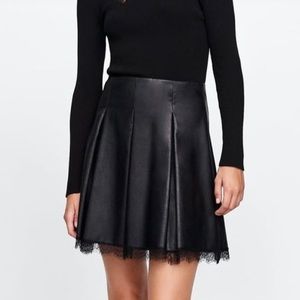 ZARA | Faux Leather Skirt